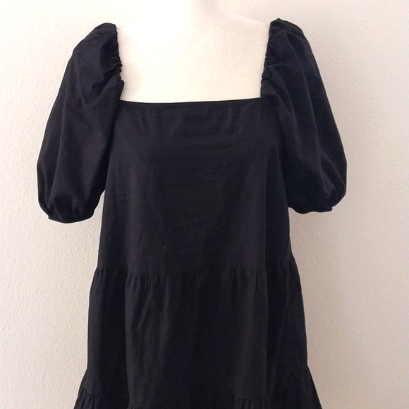 H&M Women's Black Puffed Sleeve Dress Size XS - Picture 4 of 8